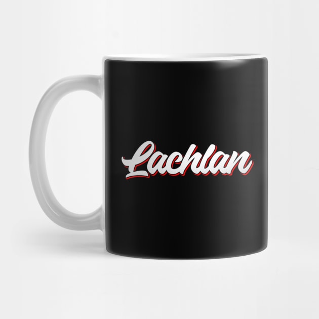 Lachlan name - cool 70s retro font by KedaiComel